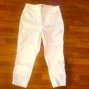 White Eliane Rose pants. Size 14w